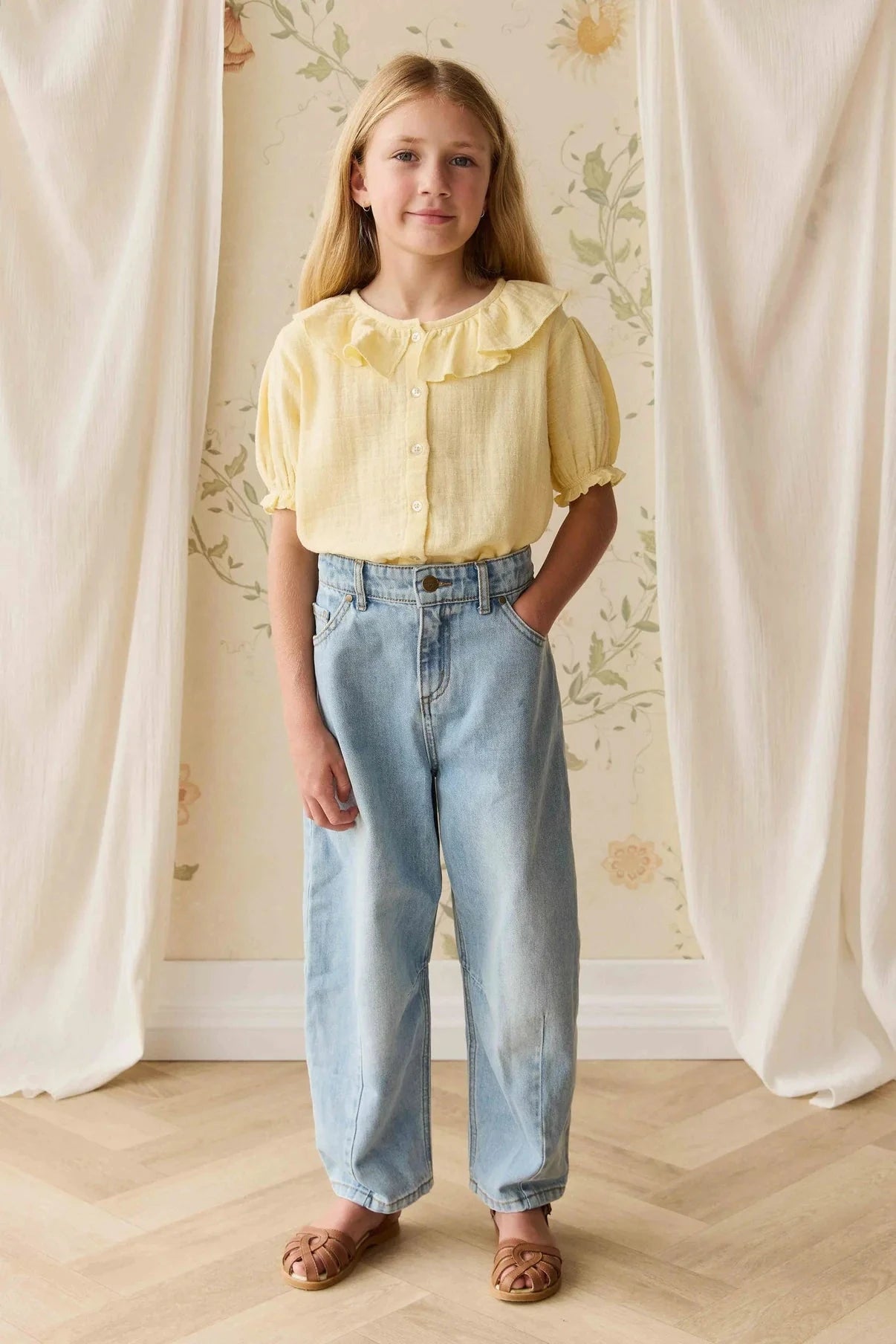 Jamie Kay Muslin Alora Top - Sunshine - Organic Cotton Short Sleeve Top Jamie Kay 