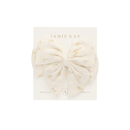 Jamie Kay Muslin Annalise Bow - Vintage Ditsy - Organic Cotton - PREORDER