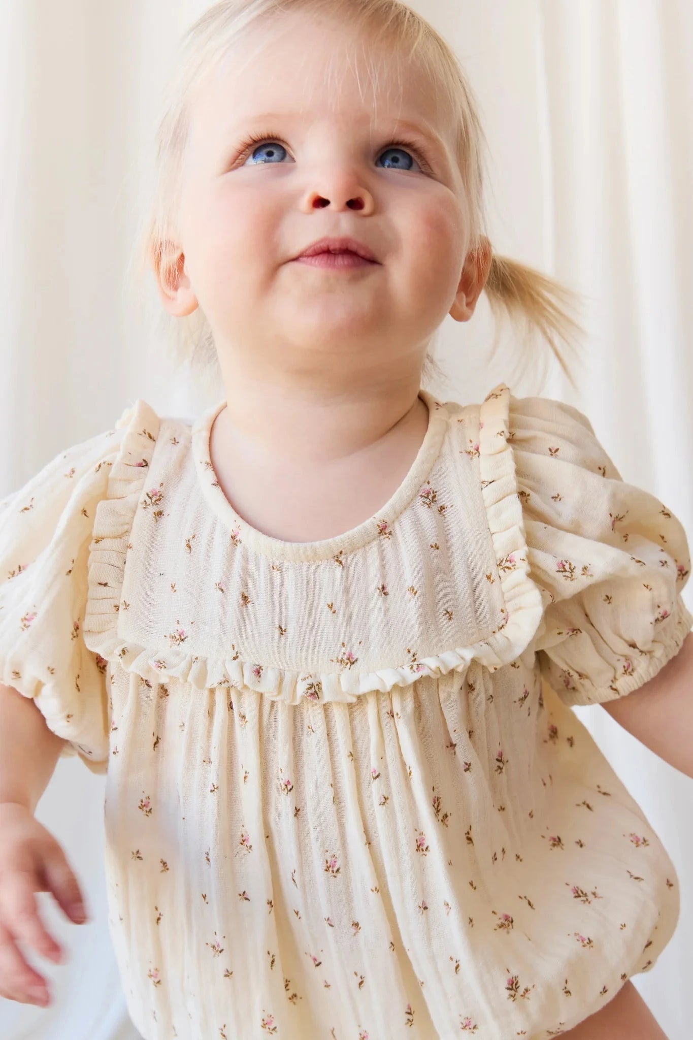 Jamie Kay Muslin Odette Playsuit - Dina Antique - Organic Cotton Playsuit Cherrie Baby Boutique 