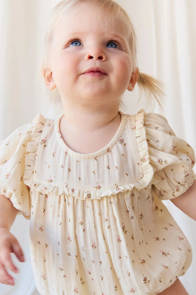 Jamie Kay Muslin Odette Playsuit - Dina Antique - Organic Cotton Playsuit Cherrie Baby Boutique 