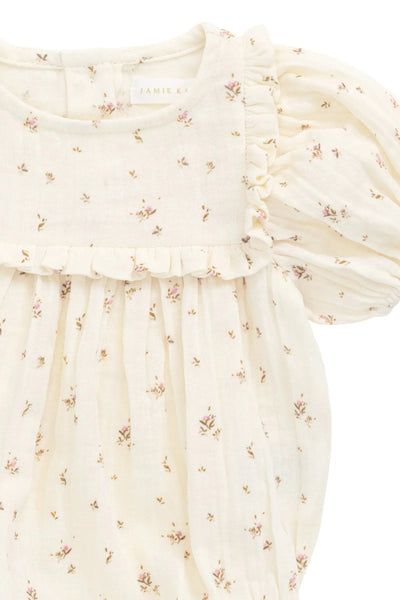 Jamie Kay Muslin Odette Playsuit - Dina Antique - Organic Cotton Playsuit Cherrie Baby Boutique 