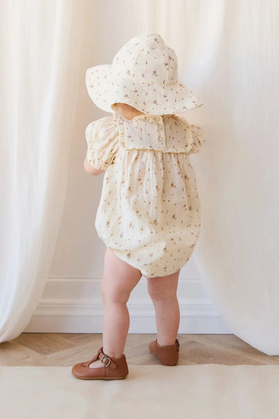 Jamie Kay Muslin Odette Playsuit - Dina Antique - Organic Cotton Playsuit Cherrie Baby Boutique 