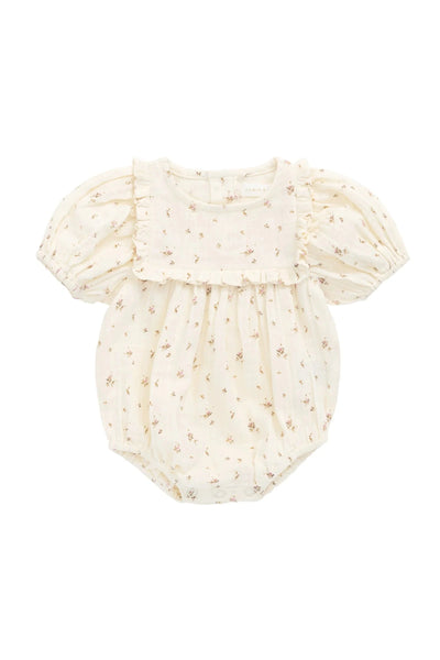 Jamie Kay Muslin Odette Playsuit - Dina Antique - Organic Cotton Playsuit Cherrie Baby Boutique 