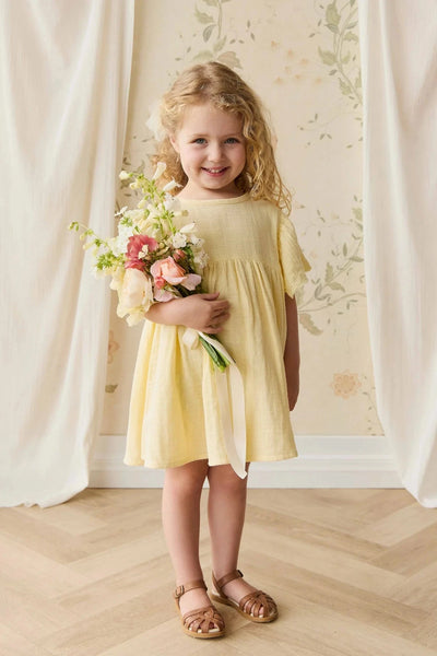 Jamie Kay Muslin Phillipa Dress - Sunshine - Organic Cotton Short Sleeve Dress Jamie Kay 