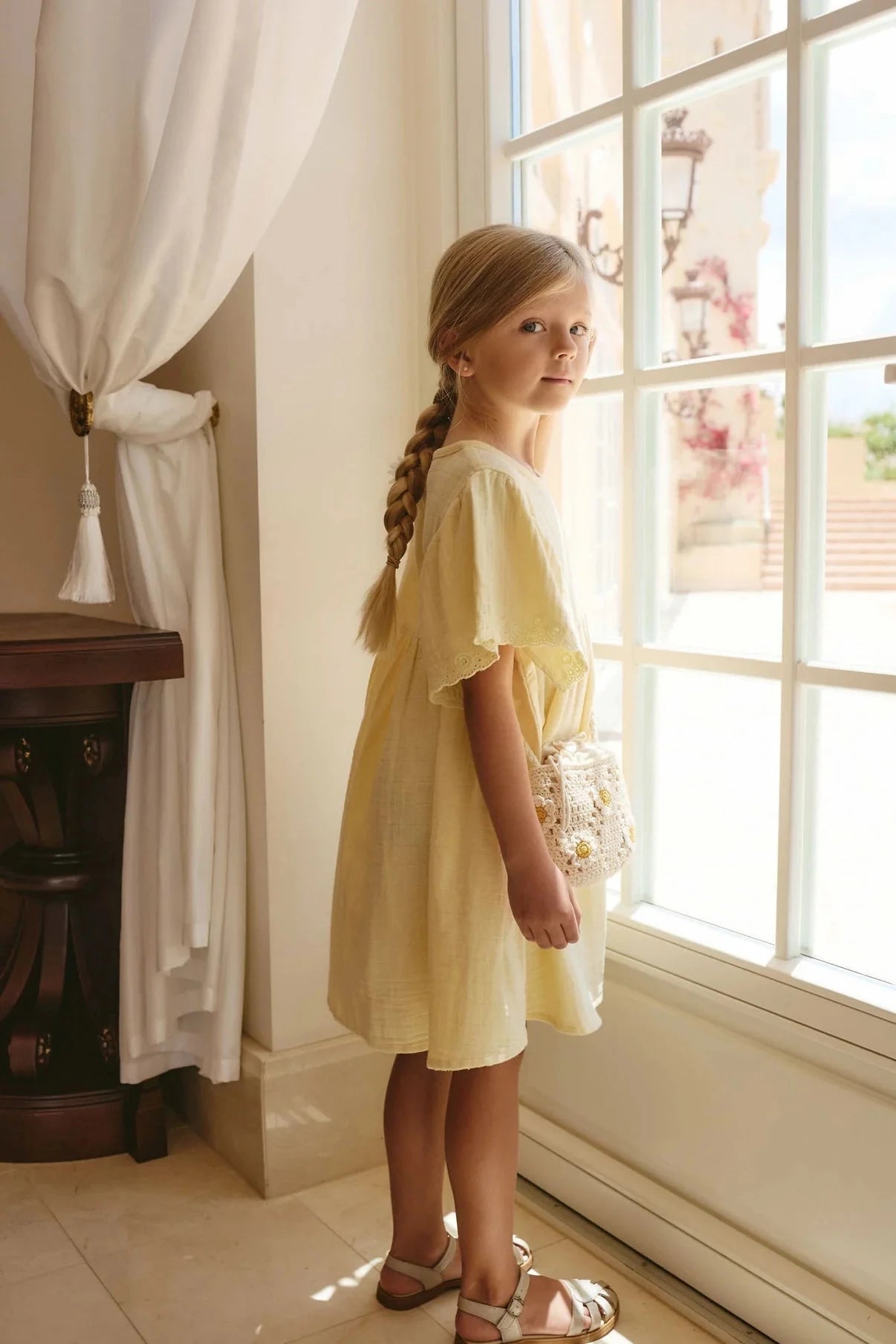 Jamie Kay Muslin Phillipa Dress - Sunshine - Organic Cotton Short Sleeve Dress Jamie Kay 