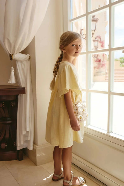 Jamie Kay Muslin Phillipa Dress - Sunshine - Organic Cotton Short Sleeve Dress Jamie Kay 
