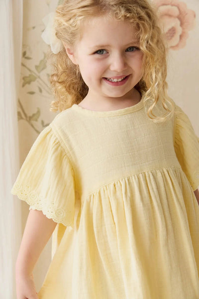 Jamie Kay Muslin Phillipa Dress - Sunshine - Organic Cotton Short Sleeve Dress Jamie Kay 