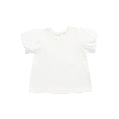 Jamie Kay Myla Top - Parchment - Pima Cotton Short Sleeve Top Jamie Kay 