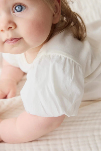 Jamie Kay Myla Top - Parchment - Pima Cotton Short Sleeve Top Jamie Kay 