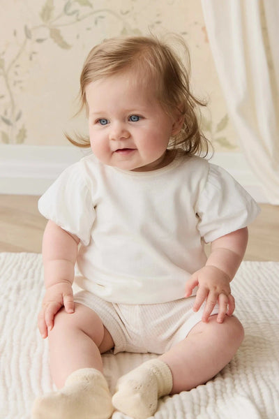 Jamie Kay Myla Top - Parchment - Pima Cotton Short Sleeve Top Jamie Kay 