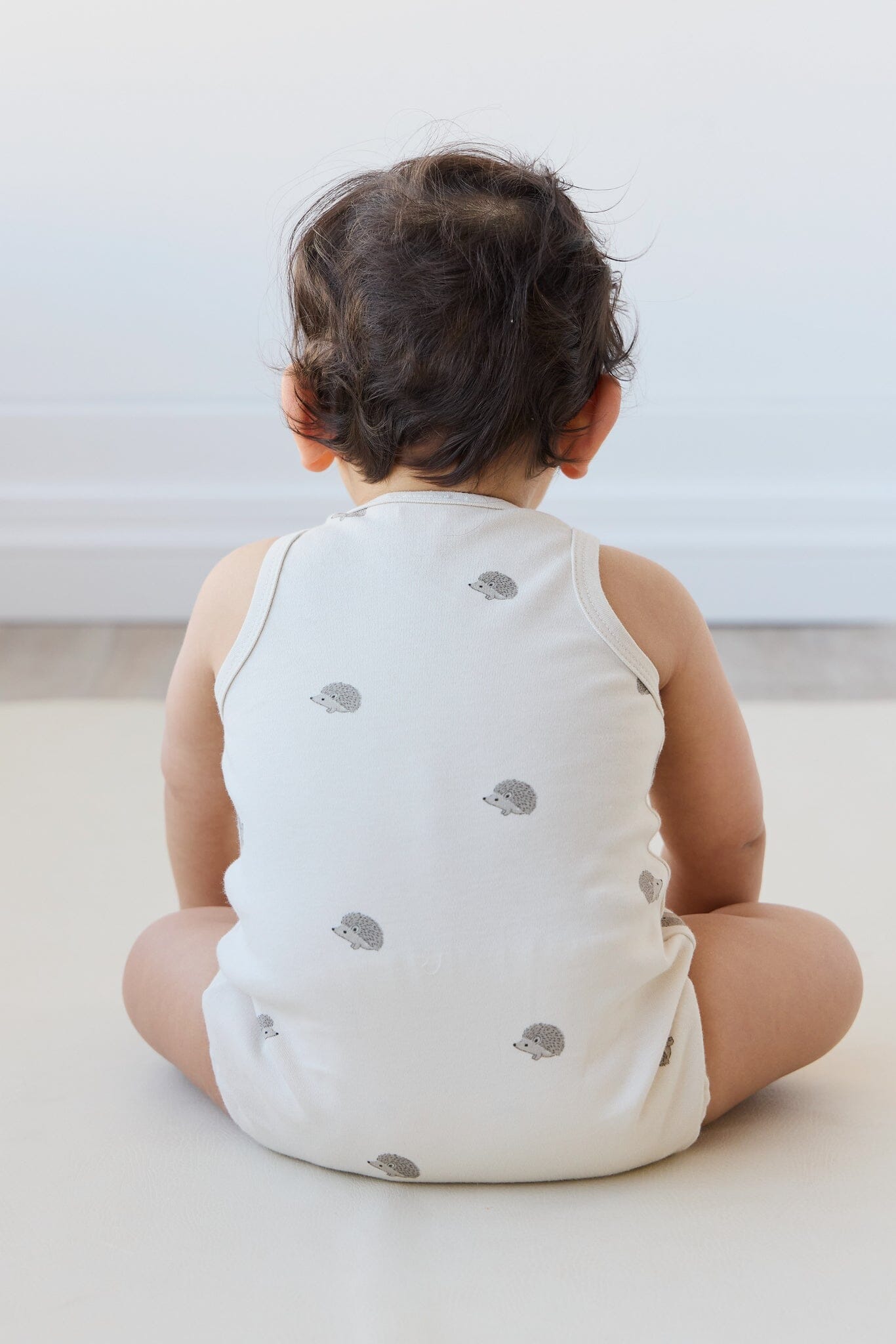 Jamie Kay Noah Playsuit - Henry Hedgehog Birch - Pima Cotton Playsuit Jamie Kay 