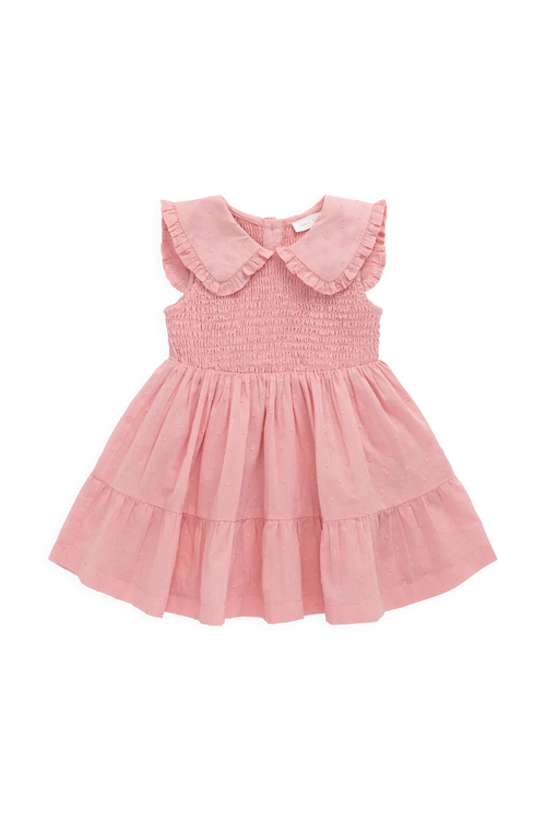 Jamie Kay - Organic Cotton Claudine Dress | Swiss Pink