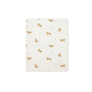 Jamie Kay Cot Sheet - Lenny Leopard Cloud - Organic Cotton