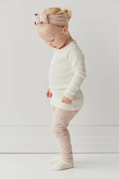 Jamie Kay Organic Cotton Everyday Legging - Goldie Bouquet Rose Leggings Jamie Kay 