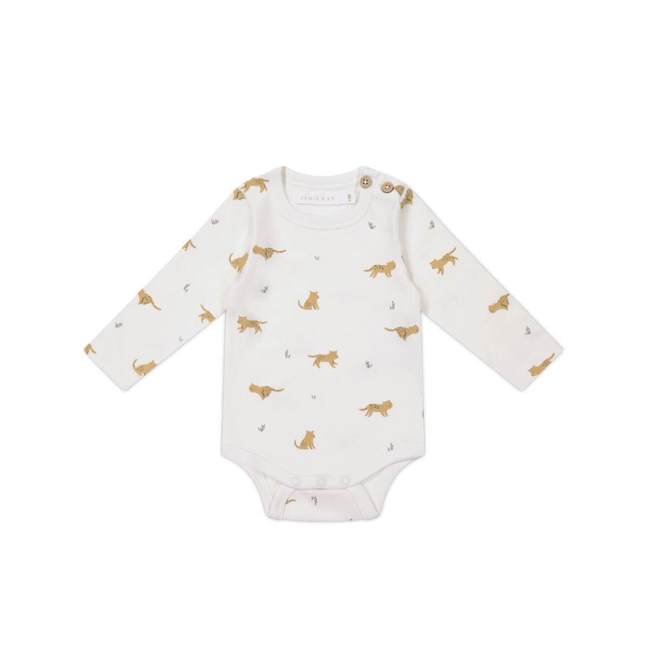 Jamie Kay Organic Cotton Fernley Bodysuit - Lenny Leopard Cloud Bodysuit Jamie Kay 