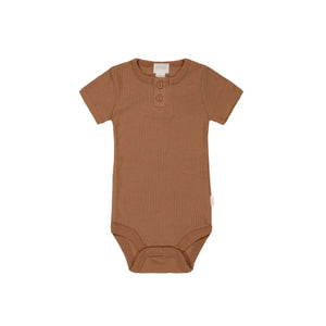 Jamie Kay Modal Darcy Rib Tee Bodysuit - Baker - Organic Cotton