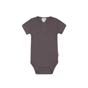 Jamie Kay Modal Darcy Rib Tee Bodysuit - Carob - Organic Cotton