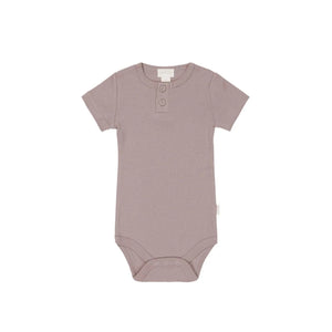 Jamie Kay Modal Darcy Rib Tee Bodysuit - Mauve Shadow - Organic Cotton