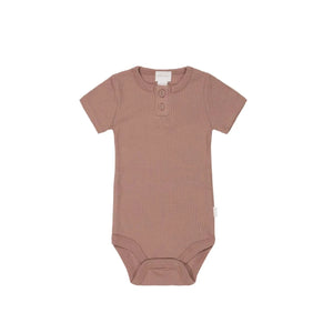 Jamie Kay Modal Darcy Rib Tee Bodysuit - Powder - Organic Cotton