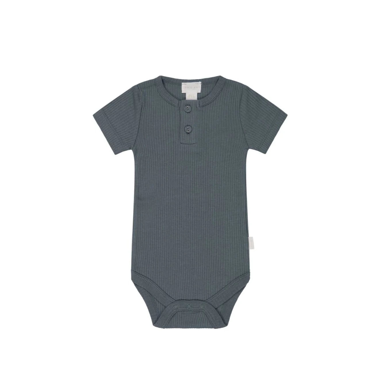 Jamie Kay Organic Cotton Modal Darcy Rib Tee Bodysuit - Smoke Bodysuit Jamie Kay 