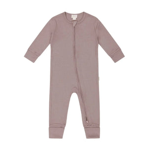 Jamie Kay Modal Frankie Zip Onepiece - Mauve Shadow - Organic Cotton