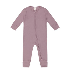 Jamie Kay Modal Frankie Zip Onepiece - Vintage Violet - Organic Cotton