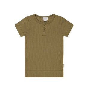 Jamie Kay Modal Henley Tee - Buffalo - Organic Cotton