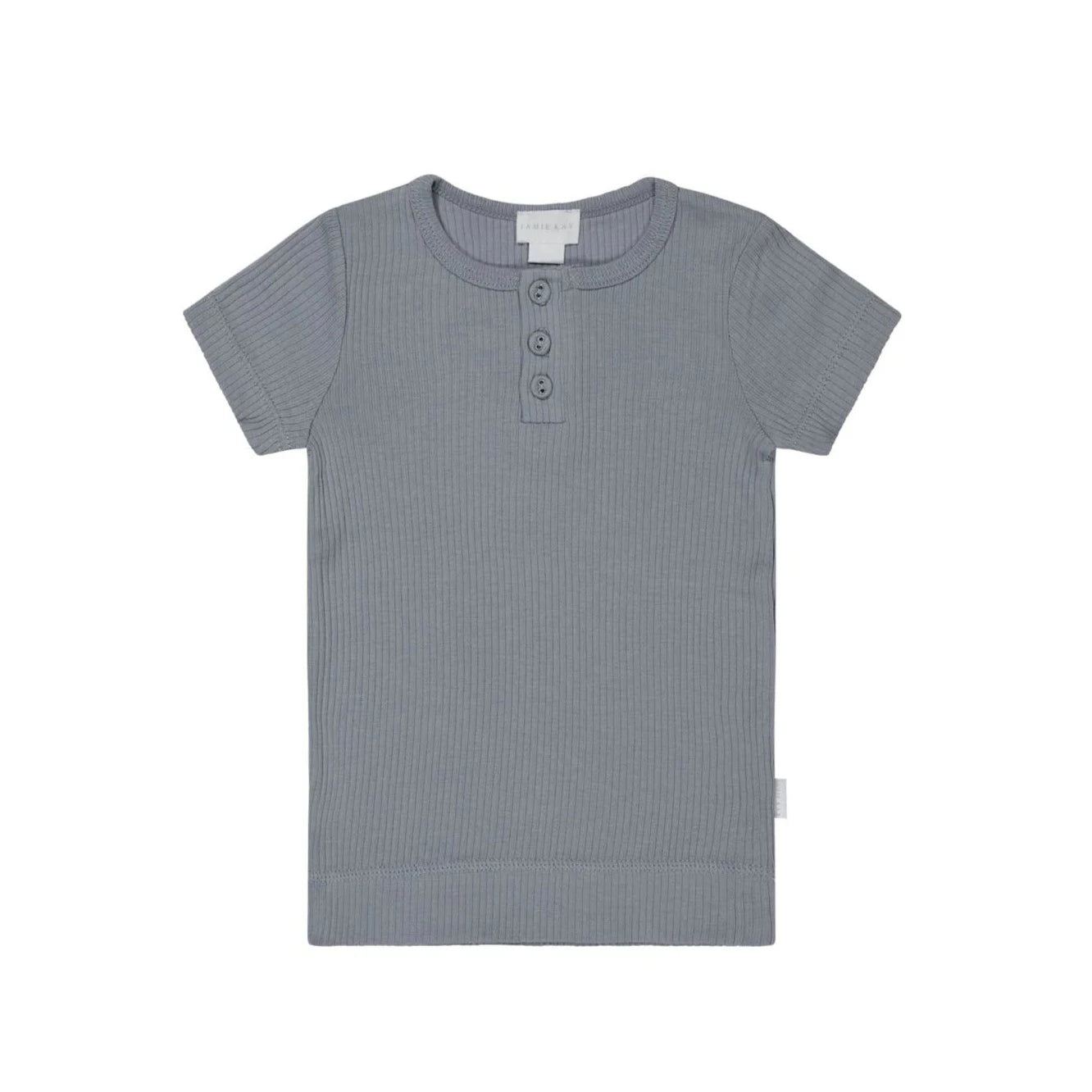 Jamie Kay Organic Cotton Modal Henley Tee - Finch Short Sleeve T-Shirt Jamie Kay 