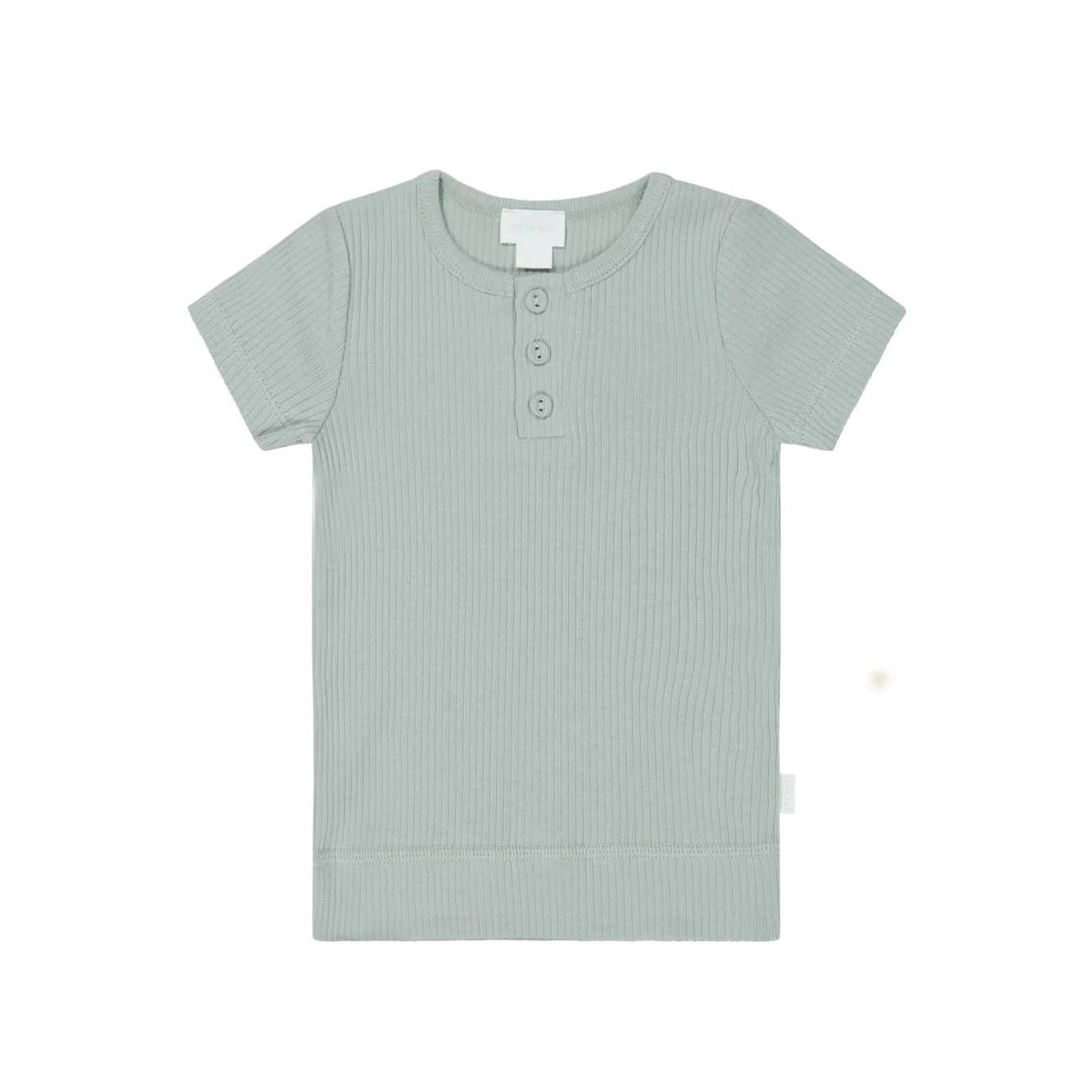 Jamie Kay Organic Cotton Modal Henley Tee - Mineral Short Sleeve T-Shirt Jamie Kay 