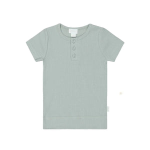 Jamie Kay Modal Henley Tee - Mineral - Organic Cotton