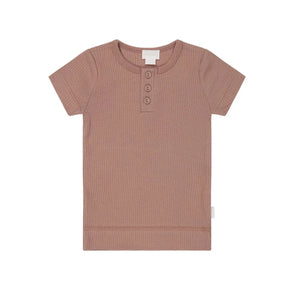 Jamie Kay Modal Henley Tee - Powder - Organic Cotton