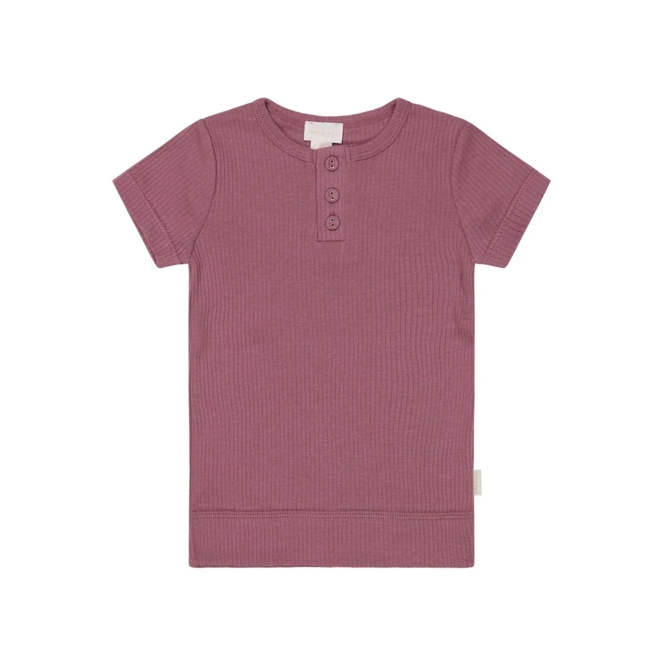 Jamie Kay Organic Cotton Modal Henley Tee - Rosette Short Sleeve T-Shirt Jamie Kay 