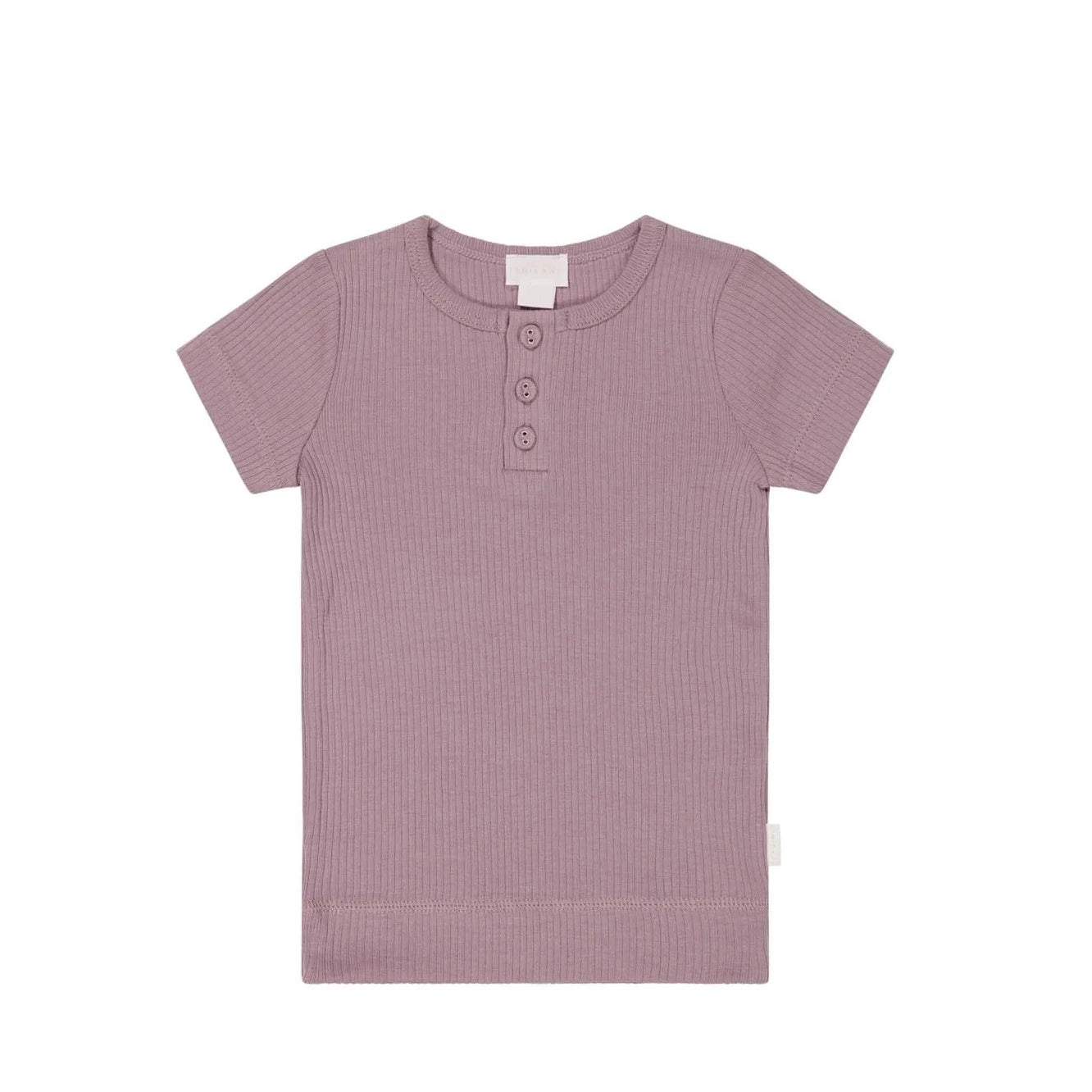 Jamie Kay Organic Cotton Modal Henley Tee - Vintage Violet Short Sleeve T-Shirt Jamie Kay 