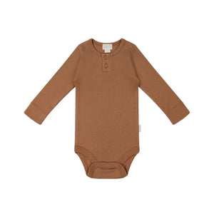 Jamie Kay Modal Long Sleeve Bodysuit - Baker - Organic Cotton