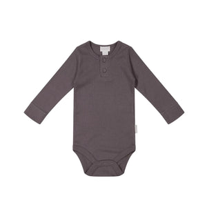 Jamie Kay Modal Long Sleeve Bodysuit - Carob - Organic Cotton