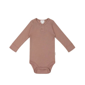 Jamie Kay Modal Long Sleeve Bodysuit - Powder - Organic Cotton