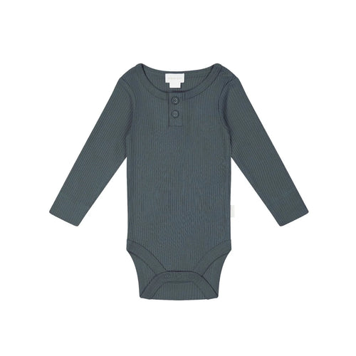 Jamie Kay Modal Long Sleeve Bodysuit - Smoke - Organic Cotton