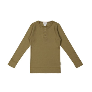 Jamie Kay Modal Long Sleeve Henley - Buffalo - Organic Cotton