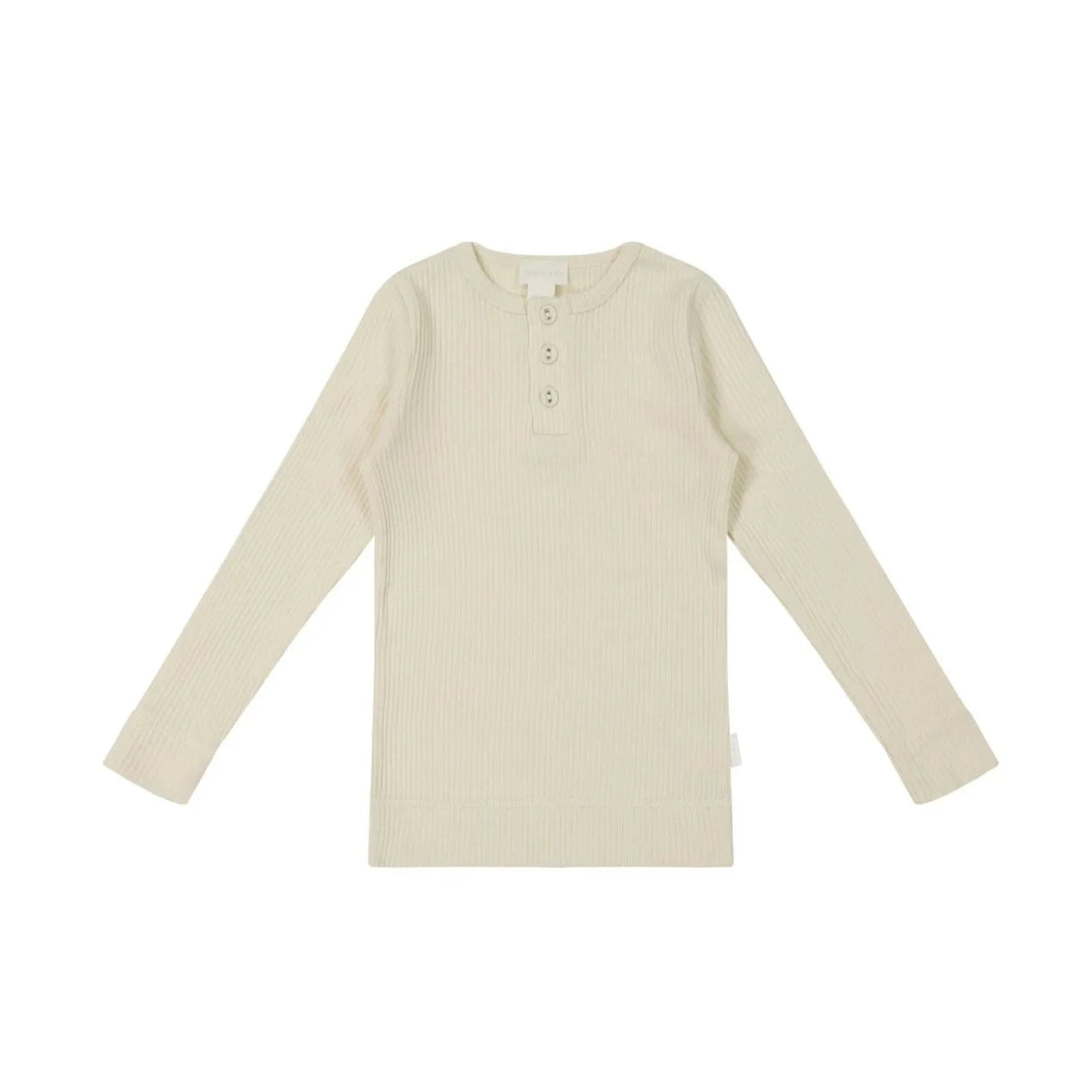 Jamie Kay Organic Cotton Modal Long Sleeve Henley - Cloud Long Sleeve T-Shirt Jamie Kay 