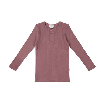 Jamie Kay Organic Cotton Modal Long Sleeve Henley - Lilium Long Sleeve Top Jamie Kay 