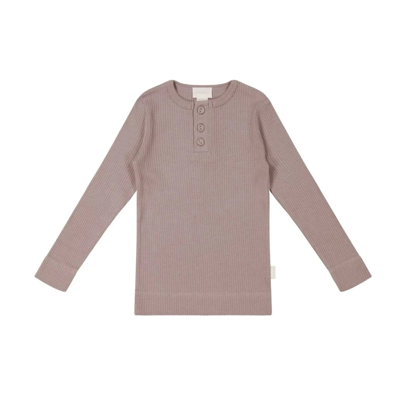 Jamie Kay Organic Cotton Modal Long Sleeve Henley - Mauve Shadow Long Sleeve T-Shirt Jamie Kay 