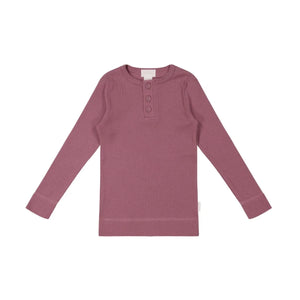 Jamie Kay Modal Long Sleeve Henley - Rosette - Organic Cotton