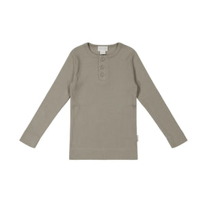 Jamie Kay Modal Long Sleeve Henley - Twig - Organic Cotton