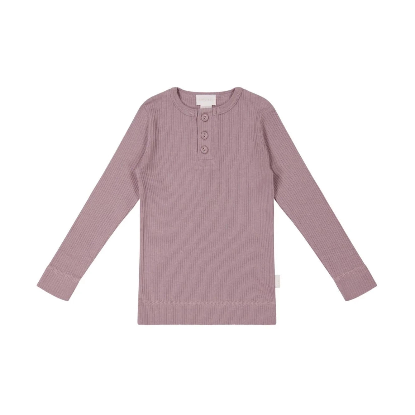 Jamie Kay Organic Cotton Modal Long Sleeve Henley - Vintage Violet Long Sleeve T-Shirt Jamie Kay 