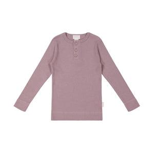 Jamie Kay Modal Long Sleeve Henley - Vintage Violet - Organic Cotton