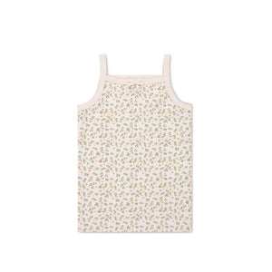 Jamie Kay Singlet - Blueberry Ditzy - Organic Cotton