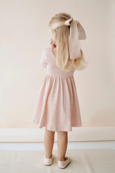 Jamie Kay Organic Cotton Tallulah Dress - Mon Amour Rose Long Sleeve Dress Jamie Kay 