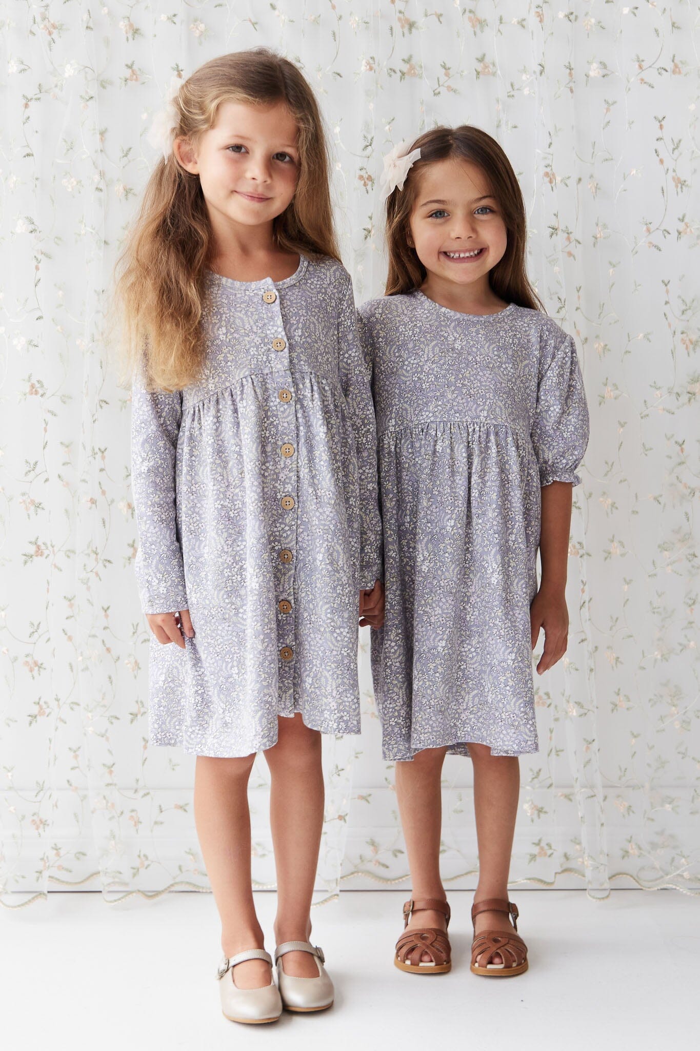 Jamie Kay Penny Dress - April Lilac - Organic Cotton Short Sleeve Dress Jamie Kay 