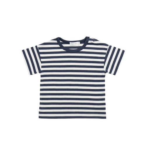 Jamie Kay Pima Cotton Hunter Tee - Essential Stripe Charter/Cloud
