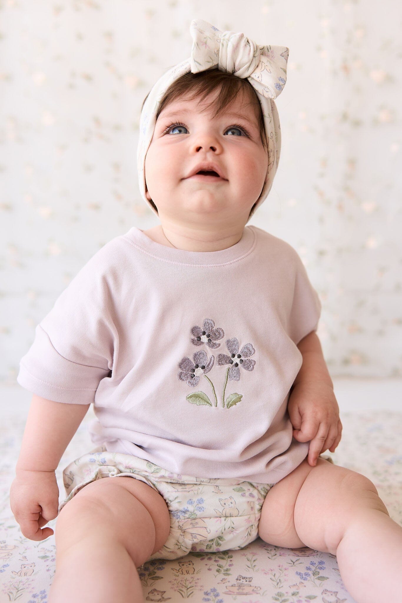 Jamie Kay Pima Cotton Mimi Top - Luna Meadow Flowers Short Sleeve T-Shirt Jamie Kay 